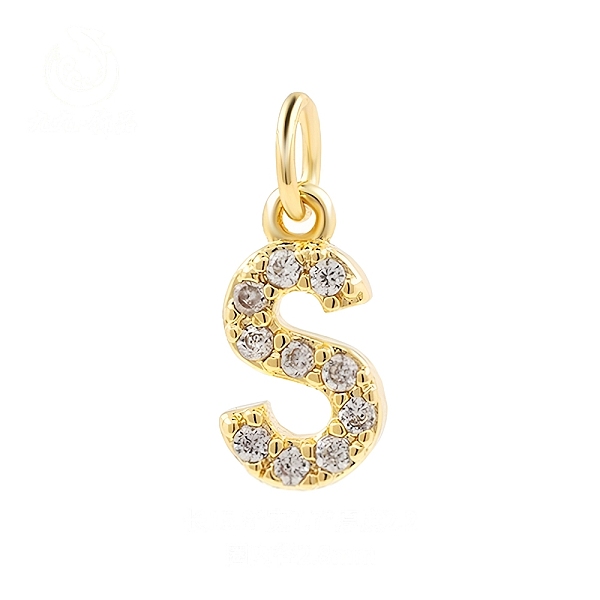 PandaHall Brass Cubic Zirconia Pendants with Jump Rings, Real 18K Gold Plated, Letter S, 15.8x7.7x2.2mm, Hole: 2.8mm Brass+Cubic Zirconia..., Clear
PandaHall Brass Cubic Zirconia Pendants with Jump Rings, Real 18K Gold Plated, Letter S, 15.8x7.7x2.2mm, Hole: 2.8mm Brass+Cubic Zirconia..., Clear