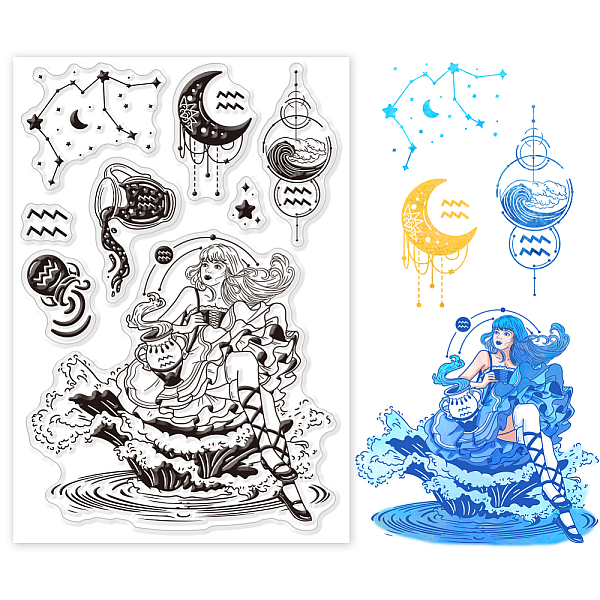 PandaHall Custom PVC Plastic Clear Stamps, for DIY Scrapbooking, Photo Album Decorative, Cards Making, Aquarius, 160x110x3mm Plastic...
PandaHall Custom PVC Plastic Clear Stamps, for DIY Scrapbooking, Photo Album Decorative, Cards Making, Aquarius, 160x110x3mm Plastic...