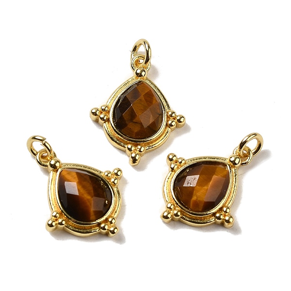 PandaHall Natural Tiger Eye Faceted Pendants, Rhombus Charms with Rack Plating Golden Tone Brass Findings, Cadmium Free & Lead Free...
PandaHall Natural Tiger Eye Faceted Pendants, Rhombus Charms with Rack Plating Golden Tone Brass Findings, Cadmium Free & Lead Free...