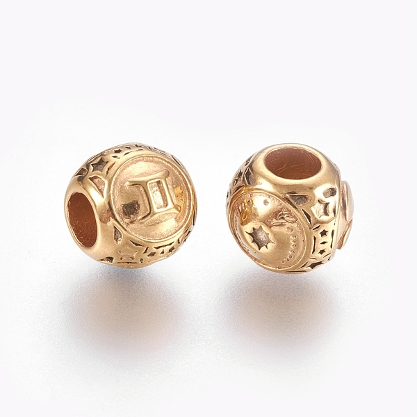 PandaHall 316 Surgical Stainless Steel European Beads, Large Hole Beads, Ion Plating (IP), Rondelle, Gemini, Golden, 10x9mm, Hole: 4mm 316...
PandaHall 316 Surgical Stainless Steel European Beads, Large Hole Beads, Ion Plating (IP), Rondelle, Gemini, Golden, 10x9mm, Hole: 4mm 316...