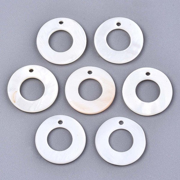 PandaHall Natural Freshwater Shell Charms, Ring, Seashell Color, 17.5x2mm, Hole: 1.6mm Freshwater Shell Ring
PandaHall Natural Freshwater Shell Charms, Ring, Seashell Color, 17.5x2mm, Hole: 1.6mm Freshwater Shell Ring