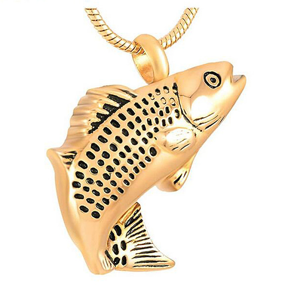PandaHall Fish Shape Stainless Steel Urn Ashes Pendant Necklace, Memorial Jewelry for Women, Golden, 19.69 inch(50cm) Stainless Steel
PandaHall Fish Shape Stainless Steel Urn Ashes Pendant Necklace, Memorial Jewelry for Women, Golden, 19.69 inch(50cm) Stainless Steel