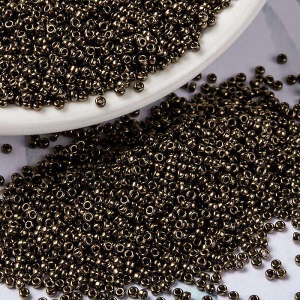 PandaHall MIYUKI Round Rocailles Beads, Japanese Seed Beads, 15/0, (RR457) Metallic Dark Bronze, 15/0, 1.5mm, Hole: 0.7mm, about..., Brown
PandaHall MIYUKI Round Rocailles Beads, Japanese Seed Beads, 15/0, (RR457) Metallic Dark Bronze, 15/0, 1.5mm, Hole: 0.7mm, about..., Brown
