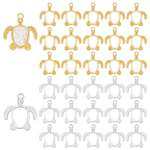 PandaHall 60Pcs 2 Colors Alloy Open Back Bezel Pendants, For DIY UV Resin, Epoxy Resin, Pressed Flower Jewelry, Turtle, Golden & Silver...
PandaHall 60Pcs 2 Colors Alloy Open Back Bezel Pendants, For DIY UV Resin, Epoxy Resin, Pressed Flower Jewelry, Turtle, Golden & Silver...
