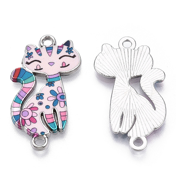 PandaHall Printed Alloy Kitten Connector Charms, with Enamel, Cartoon Cat Links, Cadmium Free & Lead Free, Platinum, Misty Rose...
PandaHall Printed Alloy Kitten Connector Charms, with Enamel, Cartoon Cat Links, Cadmium Free & Lead Free, Platinum, Misty Rose...