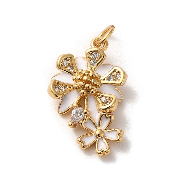 PandaHall Brass Micro Pave Cubic Zirconia Pendants, with Enamel, Jump Rings, Flower, Golden, 20x13x5mm, Hole: 3.6mm Brass+Cubic..., Clear
PandaHall Brass Micro Pave Cubic Zirconia Pendants, with Enamel, Jump Rings, Flower, Golden, 20x13x5mm, Hole: 3.6mm Brass+Cubic..., Clear