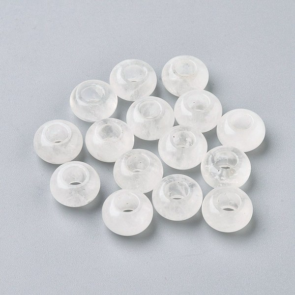 PandaHall Natural Quartz Crystal European Beads, Large Hole Beads, Rondelle, 14x7~8mm, Hole: 6mm Quartz Crystal Rondelle
PandaHall Natural Quartz Crystal European Beads, Large Hole Beads, Rondelle, 14x7~8mm, Hole: 6mm Quartz Crystal Rondelle