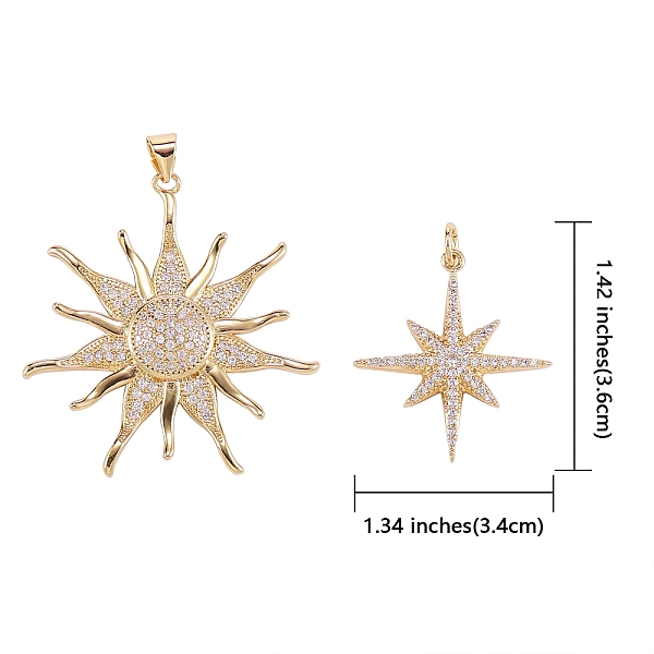 PandaHall 4Pcs 2 Styles Brass Micro Pave Cubic Zirconia Pendants, Golden, 2pcs/style Brass+Cubic Zirconia Mixed Shapes Clear
PandaHall 4Pcs 2 Styles Brass Micro Pave Cubic Zirconia Pendants, Golden, 2pcs/style Brass+Cubic Zirconia Mixed Shapes Clear