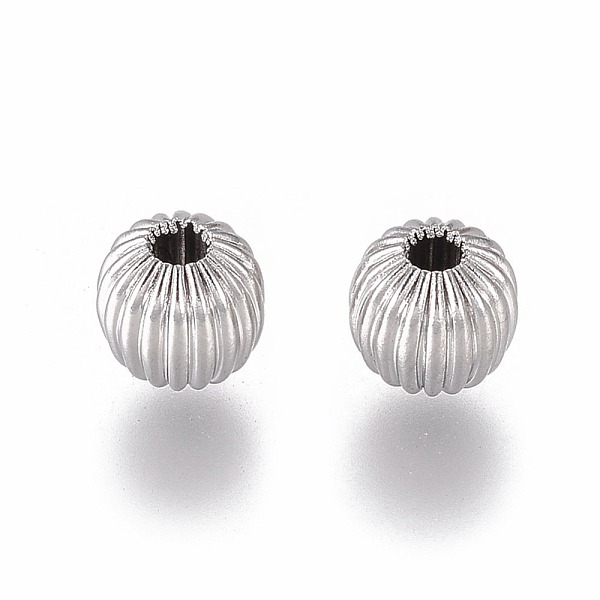 PandaHall Round 304 Stainless Steel Corrugated Beads, Stainless Steel Color, 6mm, Hole: 1.6mm 304 Stainless Steel Round
PandaHall Round 304 Stainless Steel Corrugated Beads, Stainless Steel Color, 6mm, Hole: 1.6mm 304 Stainless Steel Round