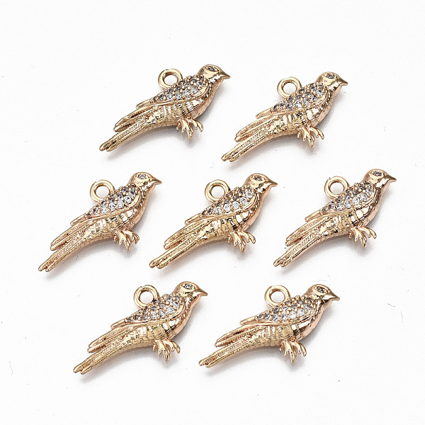 PandaHall Brass Micro Pave Cubic Zirconia Pendants, Light Gold, Long-Lasting Plated, Cadmium Free & Lead Free, Bird, Clear, 23.5x12x3.5mm...
PandaHall Brass Micro Pave Cubic Zirconia Pendants, Light Gold, Long-Lasting Plated, Cadmium Free & Lead Free, Bird, Clear, 23.5x12x3.5mm...