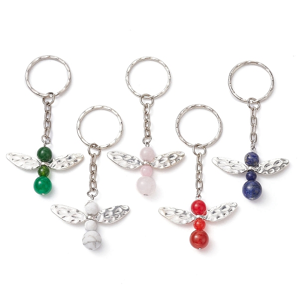 PandaHall Angel Alloy with Gemstomes Pendants Keychain, with Iron Split Key Rings, 8.2cm Mixed Stone Angel & Fairy
PandaHall Angel Alloy with Gemstomes Pendants Keychain, with Iron Split Key Rings, 8.2cm Mixed Stone Angel & Fairy