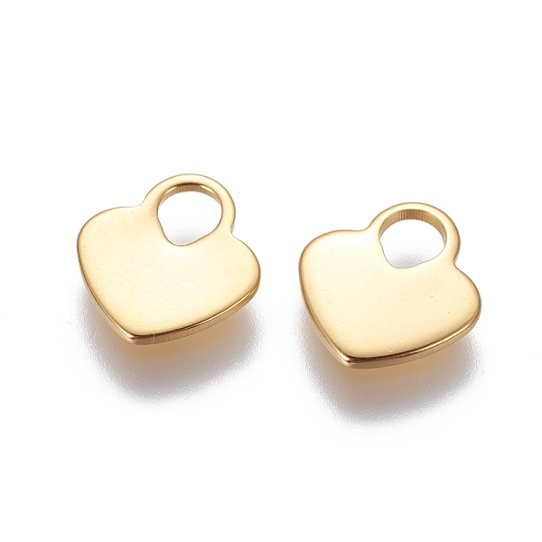 PandaHall 304 Stainless Steel Charms, Stamping Blank Tag, Heart Lock, Real 24k Gold Plated, 11x10x1mm, Hole: 3x3.5mm 304 Stainless Steel...
PandaHall 304 Stainless Steel Charms, Stamping Blank Tag, Heart Lock, Real 24k Gold Plated, 11x10x1mm, Hole: 3x3.5mm 304 Stainless Steel...