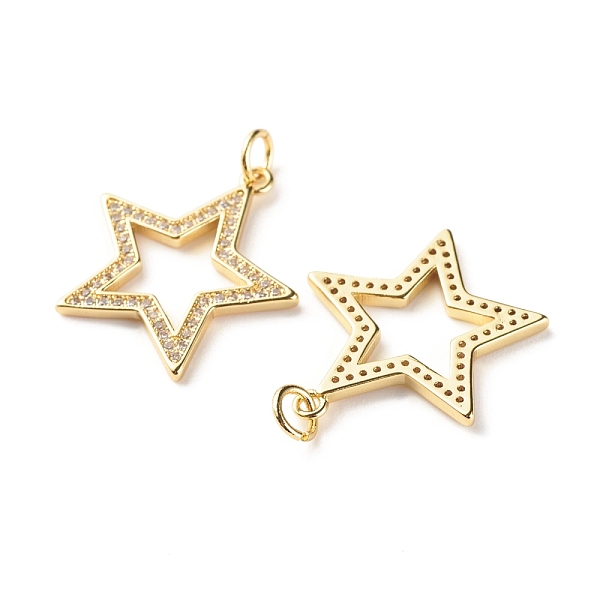 PandaHall Brass Micro Pave Clear Cubic Zirconia Pendants, Cadmium Free & Lead Free, Star, Real 18K Gold Plated, 22.65x21x1.5mm, Hole: 3.5mm...
PandaHall Brass Micro Pave Clear Cubic Zirconia Pendants, Cadmium Free & Lead Free, Star, Real 18K Gold Plated, 22.65x21x1.5mm, Hole: 3.5mm...