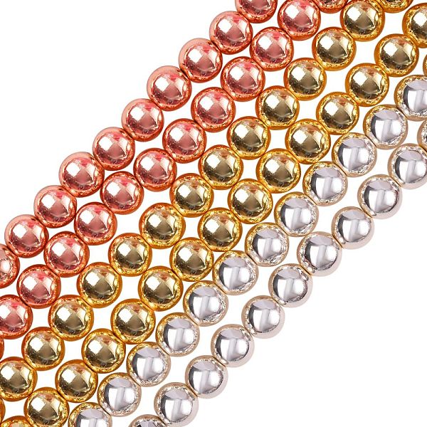 PandaHall 3 Strands 3 Colors Electroplate Non-magnetic Synthetic Hematite Beads Strands, Round, with Elastic Crystal Thread, Mixed Color...
PandaHall 3 Strands 3 Colors Electroplate Non-magnetic Synthetic Hematite Beads Strands, Round, with Elastic Crystal Thread, Mixed Color...