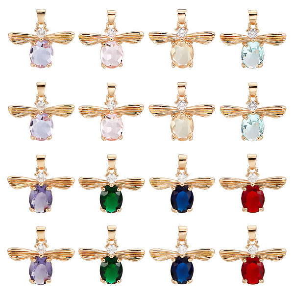 PandaHall AHADERMAKER 16Pcs 8 Colors Glass Pendants, with Micro Pave Cubic Zirconia and Brass Open Back Settings, Faceted, Light Gold, Bee..., Multicolor
PandaHall AHADERMAKER 16Pcs 8 Colors Glass Pendants, with Micro Pave Cubic Zirconia and Brass Open Back Settings, Faceted, Light Gold, Bee..., Multicolor