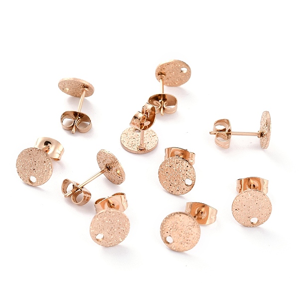 PandaHall Ion Plating(IP) 304 Stainless Steel Stud Earring Findings, Textured Flat Round, Rose Gold, 8x1mm, Hole: 1.4mm, Pin: 0.8mm 304...
PandaHall Ion Plating(IP) 304 Stainless Steel Stud Earring Findings, Textured Flat Round, Rose Gold, 8x1mm, Hole: 1.4mm, Pin: 0.8mm 304...