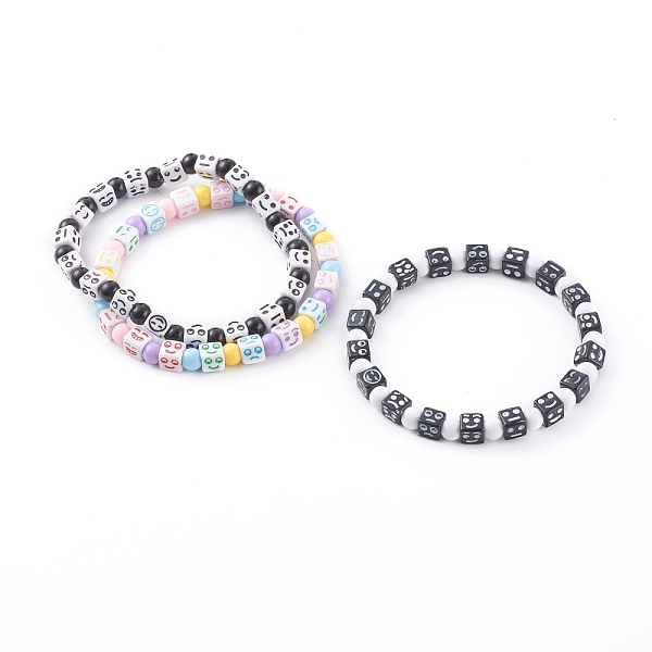 PandaHall Acrylic Stretch Beaded Bracelets Sets, Cube with Expression, Mixed Color, Inner Diameter: 2-1/8 inch(5.5cm), 3pcs/set Acrylic..., Multicolor
PandaHall Acrylic Stretch Beaded Bracelets Sets, Cube with Expression, Mixed Color, Inner Diameter: 2-1/8 inch(5.5cm), 3pcs/set Acrylic..., Multicolor