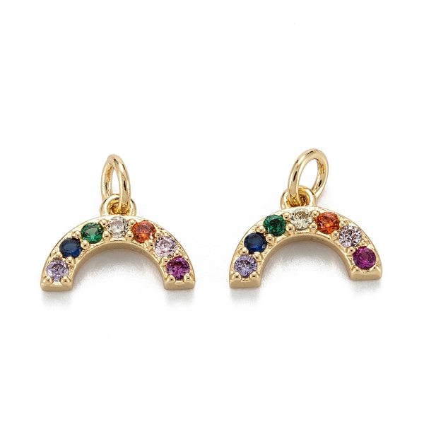 PandaHall Brass Colourful Cubic Zirconia Charms, with Jump Ring, Long-Lasting Plated, Lead Free & Cadmium Free, Rainbow, Real 18K Gold...
PandaHall Brass Colourful Cubic Zirconia Charms, with Jump Ring, Long-Lasting Plated, Lead Free & Cadmium Free, Rainbow, Real 18K Gold...