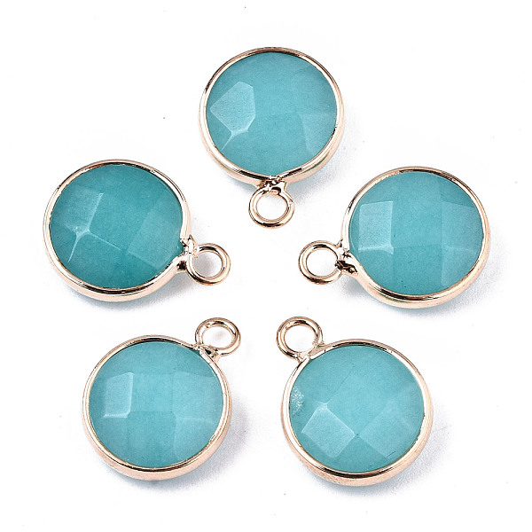 PandaHall Natural White Jade Pendants, Light Gold Tone Brass Edge, Faceted, Dyed, Flat Round, 18x13.5x6mm, Hole: 2mm White Jade Flat Round..., Green
PandaHall Natural White Jade Pendants, Light Gold Tone Brass Edge, Faceted, Dyed, Flat Round, 18x13.5x6mm, Hole: 2mm White Jade Flat Round..., Green