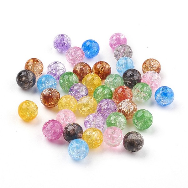 PandaHall Transparent Crackle Acrylic Beads, Round, Mixed Color, 9.5~10x9mm, Hole: 2mm Acrylic Round Multicolor
PandaHall Transparent Crackle Acrylic Beads, Round, Mixed Color, 9.5~10x9mm, Hole: 2mm Acrylic Round Multicolor
