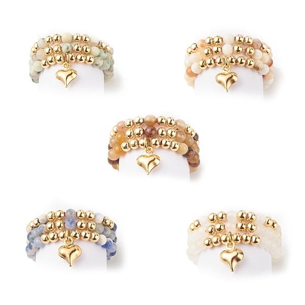 PandaHall 3Pcs 3 Style Natural Gemstone & Brass Beaded Finger Rings with 304 Stainless Steel Heart Charms for Women, US Size 7 1/2(17.7mm)...
PandaHall 3Pcs 3 Style Natural Gemstone & Brass Beaded Finger Rings with 304 Stainless Steel Heart Charms for Women, US Size 7 1/2(17.7mm)...