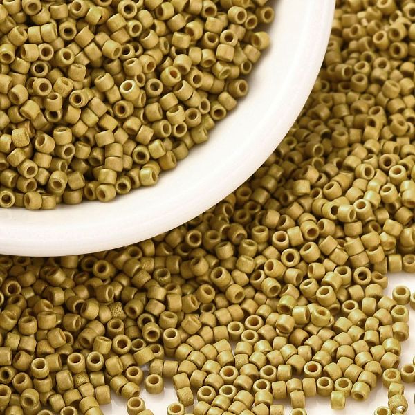 PandaHall Cylinder Seed Beads, Frosted Colors, Uniform Size, Goldenrod, 2x1.3~1.5mm, Hole: 0.8~1mm, about 888pcs/10g Glass Gold
PandaHall Cylinder Seed Beads, Frosted Colors, Uniform Size, Goldenrod, 2x1.3~1.5mm, Hole: 0.8~1mm, about 888pcs/10g Glass Gold