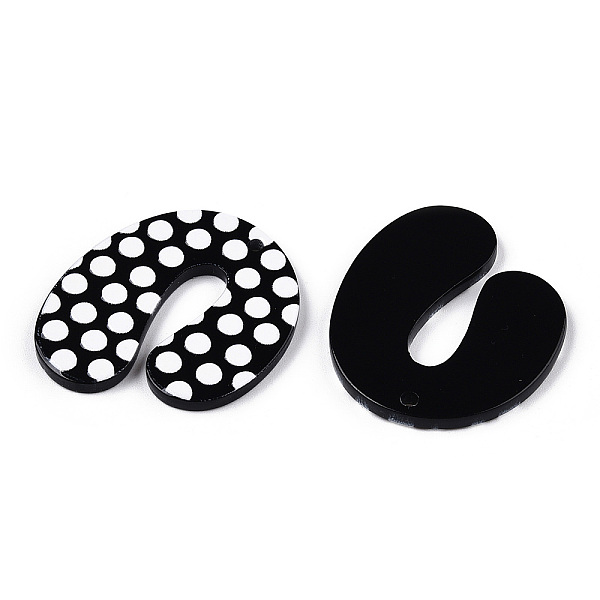 PandaHall Opaque Acrylic Pendants, Black & White, Arch Shape with Polka Dot Pattern, Black, 33x28.5x2.7mm, Hole: 1.5mm Acrylic Others Black
PandaHall Opaque Acrylic Pendants, Black & White, Arch Shape with Polka Dot Pattern, Black, 33x28.5x2.7mm, Hole: 1.5mm Acrylic Others Black