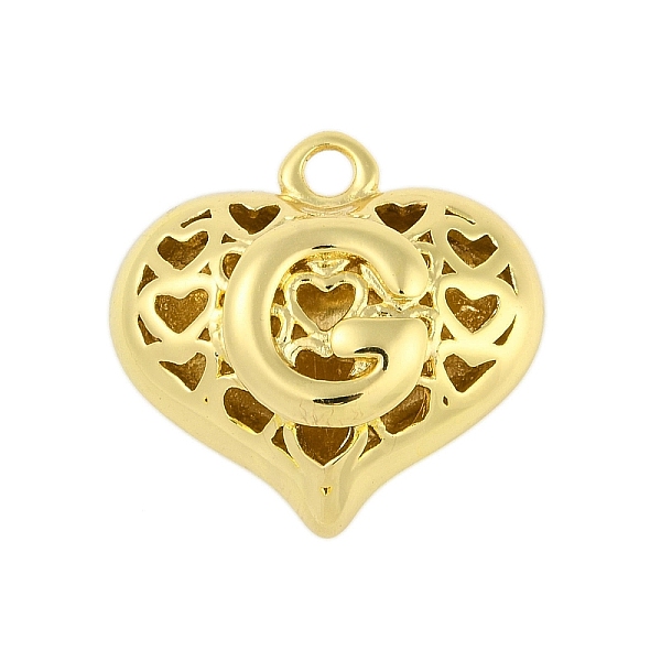PandaHall Hollow Brass Pendants for Valentine's Day, Heart with Letter, Real 18K Gold Plated, Letter G, 25x26x13mm, Hole: 2.5mm Brass Letter...
PandaHall Hollow Brass Pendants for Valentine's Day, Heart with Letter, Real 18K Gold Plated, Letter G, 25x26x13mm, Hole: 2.5mm Brass Letter...