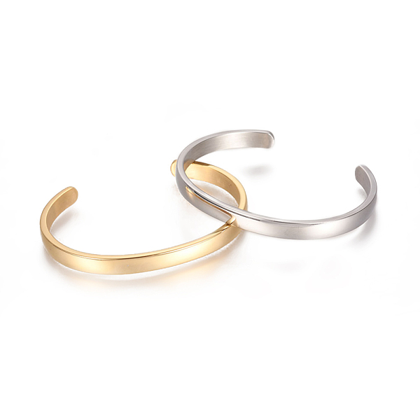 PandaHall 304 Stainless Steel Cuff Bangles, Mixed Color, 2-1/4x1-5/8 inch(5.7x4cm), 6mm 304 Stainless Steel
PandaHall 304 Stainless Steel Cuff Bangles, Mixed Color, 2-1/4x1-5/8 inch(5.7x4cm), 6mm 304 Stainless Steel