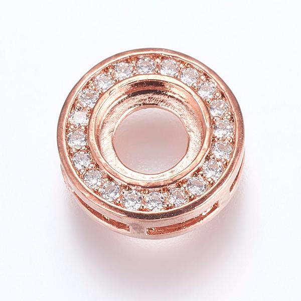 PandaHall Brass Micro Pave Cubic Zirconia Cabochon Connector Open Back Settings, Flat Round, Rose Gold, 11x4mm, Hole: 1x4mm, Tray: 6mm Brass..., Clear
PandaHall Brass Micro Pave Cubic Zirconia Cabochon Connector Open Back Settings, Flat Round, Rose Gold, 11x4mm, Hole: 1x4mm, Tray: 6mm Brass..., Clear
