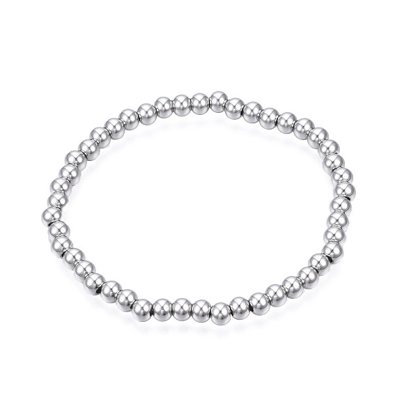 PandaHall 201 Stainless Steel Round Beaded Stretch Bracelet for Men Women, Stainless Steel Color, Inner Diameter: 2 inch(5.2cm), Beads: 5mm...
PandaHall 201 Stainless Steel Round Beaded Stretch Bracelet for Men Women, Stainless Steel Color, Inner Diameter: 2 inch(5.2cm), Beads: 5mm...