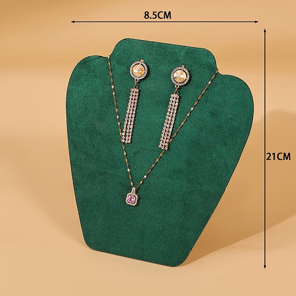 PandaHall Wood Covered with Velvet Jewelry Bust Display Stands for Necklaces, Earrings, Dark Green, 19x21cm Velvet
PandaHall Wood Covered with Velvet Jewelry Bust Display Stands for Necklaces, Earrings, Dark Green, 19x21cm Velvet