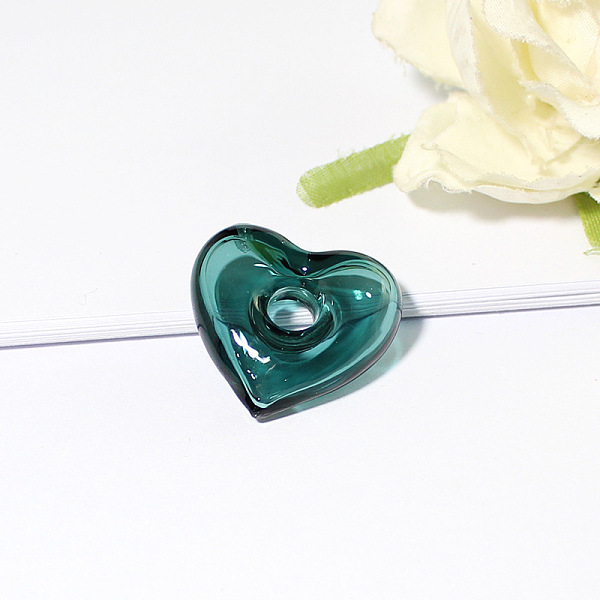 PandaHall Handmade Lampwork Perfume Bottle Pendant, Square&Heart, Teal, 22x25mm Lampwork Heart Cyan
PandaHall Handmade Lampwork Perfume Bottle Pendant, Square&Heart, Teal, 22x25mm Lampwork Heart Cyan