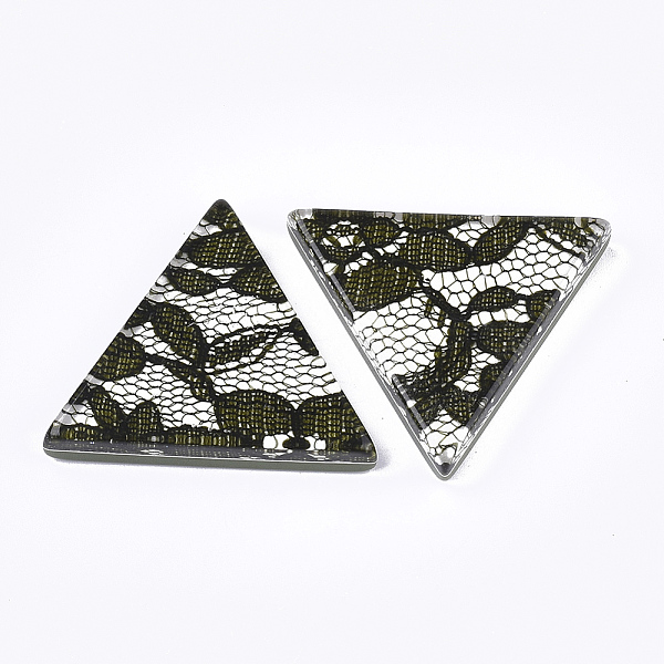 PandaHall Resin Cabochons, with Lace Inside, Triangle, Green, 36.5x41x7.5mm Resin Triangle Green
PandaHall Resin Cabochons, with Lace Inside, Triangle, Green, 36.5x41x7.5mm Resin Triangle Green