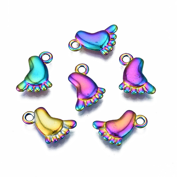 PandaHall Rainbow Color Alloy Charms, Cadmium Free & Nickel Free & Lead Free, Foot, 13.5x10x2.5mm, Hole: 1.8mm Alloy Body
PandaHall Rainbow Color Alloy Charms, Cadmium Free & Nickel Free & Lead Free, Foot, 13.5x10x2.5mm, Hole: 1.8mm Alloy Body