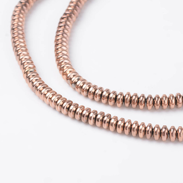 PandaHall Non-Magnetic Synthetic Hematite Beads Strands, Disc, Rose Gold Plated, 4x2mm, Hole: 1mm, about 201pcs/strand, 15.7 inch...
PandaHall Non-Magnetic Synthetic Hematite Beads Strands, Disc, Rose Gold Plated, 4x2mm, Hole: 1mm, about 201pcs/strand, 15.7 inch...