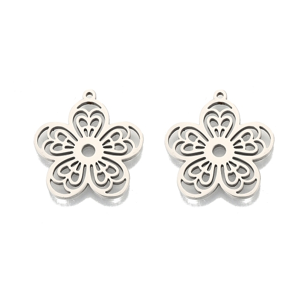 PandaHall 201 Stainless Steel Pendants, Flower, Stainless Steel Color, 27x25.5x1.5mm, Hole: 1.4mm 201 Stainless Steel Flower
PandaHall 201 Stainless Steel Pendants, Flower, Stainless Steel Color, 27x25.5x1.5mm, Hole: 1.4mm 201 Stainless Steel Flower