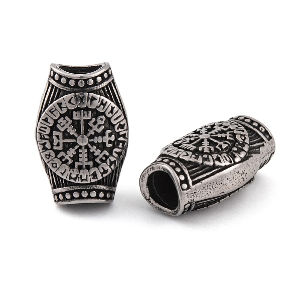 PandaHall 304 Stainless Steel European Beads, Large Hole Beads, Oval with Vegvisir & Rune, Antique Silver, 20.5x13.5x9.5mm, Hole: 6mm 304...
PandaHall 304 Stainless Steel European Beads, Large Hole Beads, Oval with Vegvisir & Rune, Antique Silver, 20.5x13.5x9.5mm, Hole: 6mm 304...