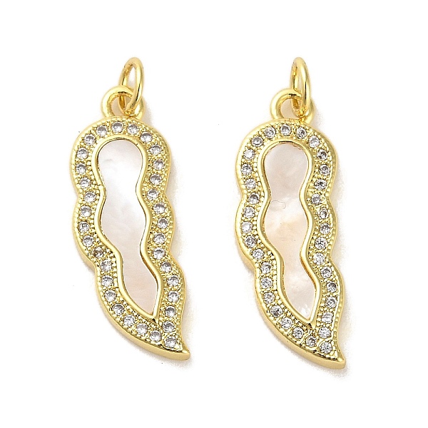PandaHall Brass Micro Pave Clear Cubic Zirconia Pendants, with Shell, Real 18K Gold Plated, Pea, 24x9x2.5mm, Hole: 3.5mm Brass+Cubic...
PandaHall Brass Micro Pave Clear Cubic Zirconia Pendants, with Shell, Real 18K Gold Plated, Pea, 24x9x2.5mm, Hole: 3.5mm Brass+Cubic...