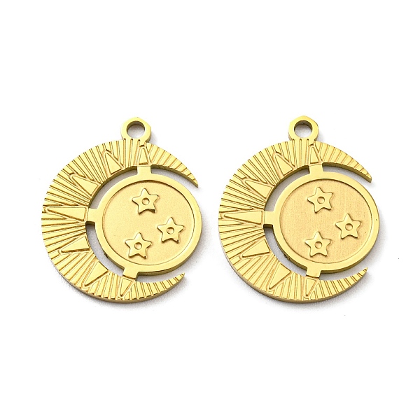 PandaHall Ion Plating(IP) 316L Surgical Stainless Steel Pendants, Textured, Moon with Star Charm, Real 18K Gold Plated, 20x16x1mm, Hole...
PandaHall Ion Plating(IP) 316L Surgical Stainless Steel Pendants, Textured, Moon with Star Charm, Real 18K Gold Plated, 20x16x1mm, Hole...