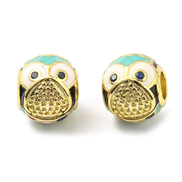 PandaHall Rack Plating Brass Micro Pave Cubic Zirconia European Beads, with Enamel, Large Hole Beads, Lead Free & Cadmium Free, Owl, Real...
PandaHall Rack Plating Brass Micro Pave Cubic Zirconia European Beads, with Enamel, Large Hole Beads, Lead Free & Cadmium Free, Owl, Real...
