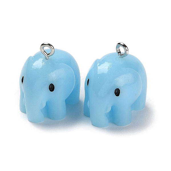 PandaHall Opaque Resin Pendants, Elephant Charms, with Platinum Tone Iron Loops, Light Sky Blue, 20x15x20mm, Hole: 2mm Iron+Resin Elephant
PandaHall Opaque Resin Pendants, Elephant Charms, with Platinum Tone Iron Loops, Light Sky Blue, 20x15x20mm, Hole: 2mm Iron+Resin Elephant
