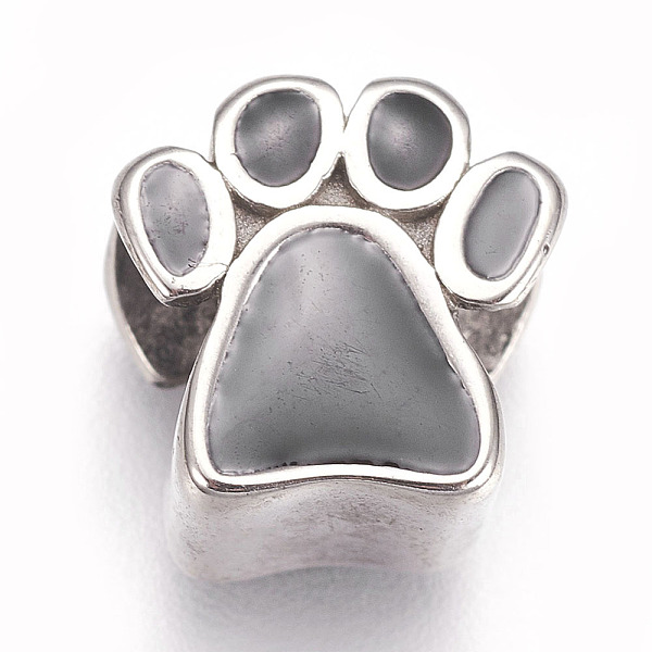 PandaHall 304 Stainless Steel European Beads, with Enamel, Large Hole Beads, Footprint, Black, Stainless Steel Color, 11x10x7mm, Hole: 5mm...
PandaHall 304 Stainless Steel European Beads, with Enamel, Large Hole Beads, Footprint, Black, Stainless Steel Color, 11x10x7mm, Hole: 5mm...