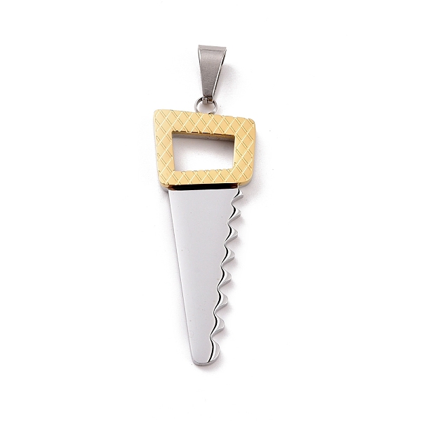 PandaHall Ion Plating(IP) 304 Stainless Steel Manual Polishing Pendants, Saw, Golden & Stainless Steel Color, 48x17x3mm, Hole: 4x9mm 304...
PandaHall Ion Plating(IP) 304 Stainless Steel Manual Polishing Pendants, Saw, Golden & Stainless Steel Color, 48x17x3mm, Hole: 4x9mm 304...