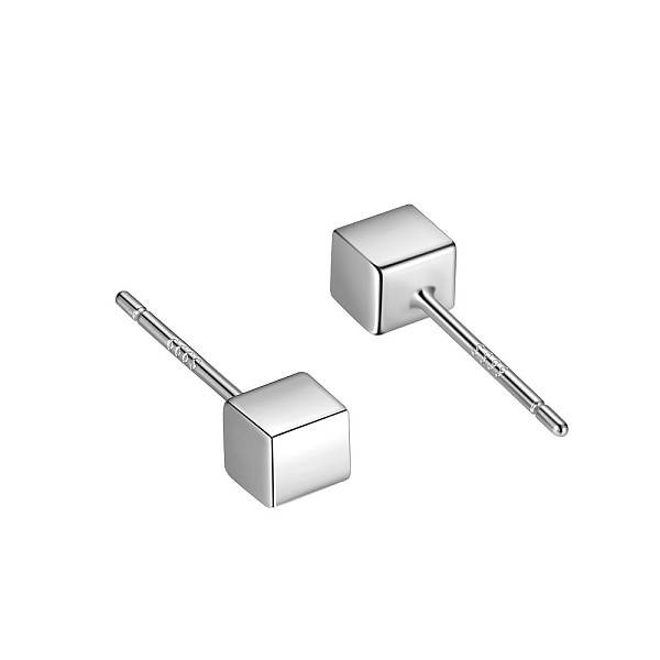 PandaHall Rhodium Plated Cube 999 Sterling Silver Stud Earrings for Women, with 999 Stamp, Platinum, 4x4mm Sterling Silver Cube
PandaHall Rhodium Plated Cube 999 Sterling Silver Stud Earrings for Women, with 999 Stamp, Platinum, 4x4mm Sterling Silver Cube