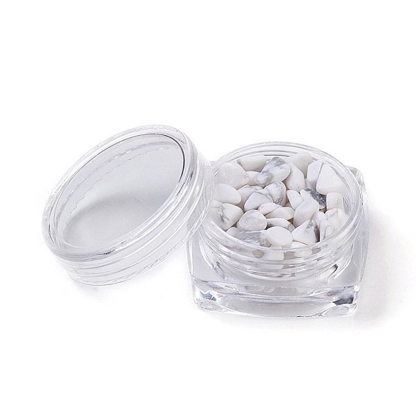 PandaHall Nail Art Decoration, Natural Howlite Chip Beads, No Hole/Undrilled, 1.5~8.5x1.5~5mm, 6g/box Howlite Chip Clear
PandaHall Nail Art Decoration, Natural Howlite Chip Beads, No Hole/Undrilled, 1.5~8.5x1.5~5mm, 6g/box Howlite Chip Clear