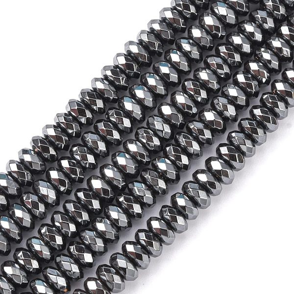 PandaHall Non-Magnetic Synthetic Hematite Beads Strands, Faceted, Rondelle, Black, 3x6mm, Hole: 1mm Non-magnetic Hematite Rondelle Black
PandaHall Non-Magnetic Synthetic Hematite Beads Strands, Faceted, Rondelle, Black, 3x6mm, Hole: 1mm Non-magnetic Hematite Rondelle Black