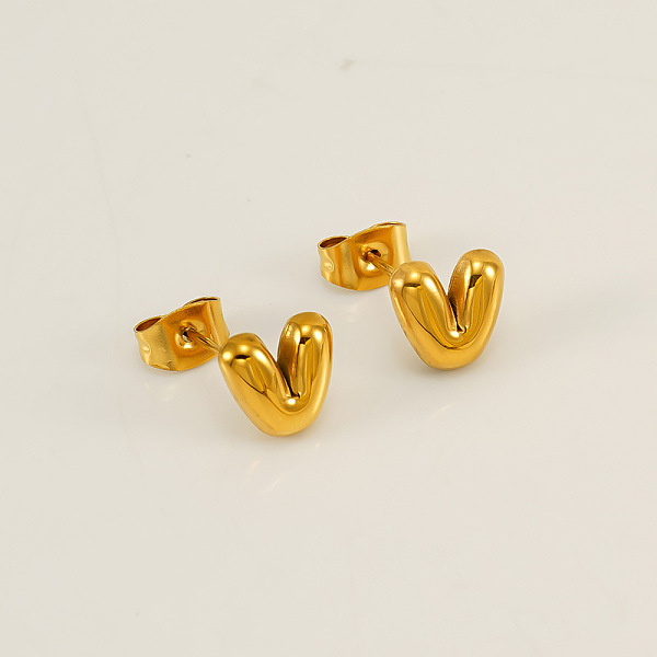 PandaHall Chunk Letter 304 Stainless Steel Stud Earrings for Women, Real 18K Gold Plated, Letter V, 7.5~8.5x5~10.5mm 304 Stainless Steel...
PandaHall Chunk Letter 304 Stainless Steel Stud Earrings for Women, Real 18K Gold Plated, Letter V, 7.5~8.5x5~10.5mm 304 Stainless Steel...