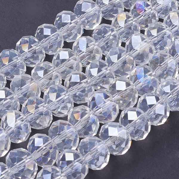 PandaHall Electroplate Glass Beads Strands, AB Color Plated, Faceted, Rondelle, Clear AB, 12x8mm, Hole: 1mm, about 72pcs/strand Glass..., White
PandaHall Electroplate Glass Beads Strands, AB Color Plated, Faceted, Rondelle, Clear AB, 12x8mm, Hole: 1mm, about 72pcs/strand Glass..., White