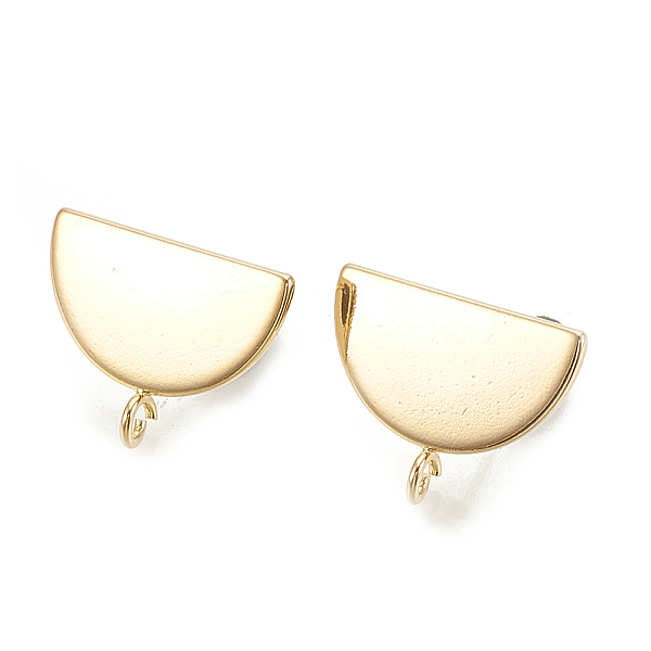 PandaHall Brass Stud Earrings Findings, with Loop, Half Round, Nickel Free, Real 18K Gold Plated, 12.5x16mm, Hole: 2mm, Pin: 0.7mm Brass...
PandaHall Brass Stud Earrings Findings, with Loop, Half Round, Nickel Free, Real 18K Gold Plated, 12.5x16mm, Hole: 2mm, Pin: 0.7mm Brass...